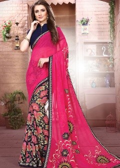 multicoloured georgette sarees