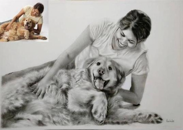 charcoal sketch for your best friend